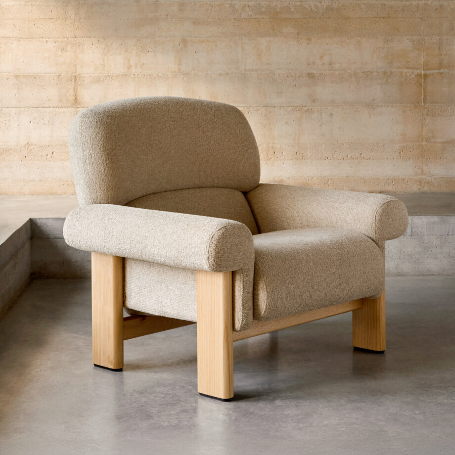 Kave Home Fauteuil 'Cabana' Chenille, kleur Beige afbeelding 1