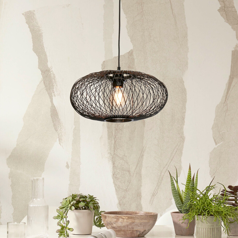 GOOD&MOJO Hanglamp 'Cango' Bamboe, 40cm, kleur Zwart GOOD&MOJO Hanglamp 'Cango' Bamboe, 40cm, kleur Zwart afbeelding 1