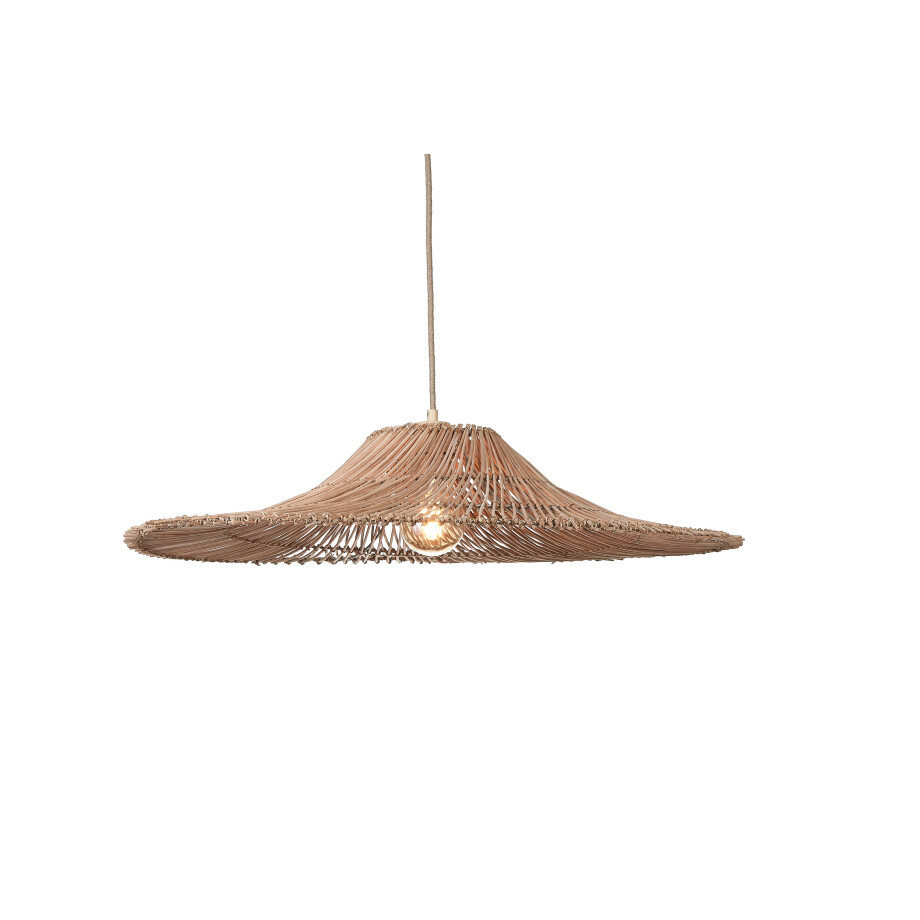 GOOD&MOJO Hanglamp 'Cancun' Rattan, 70cm, kleur Naturel afbeelding 1