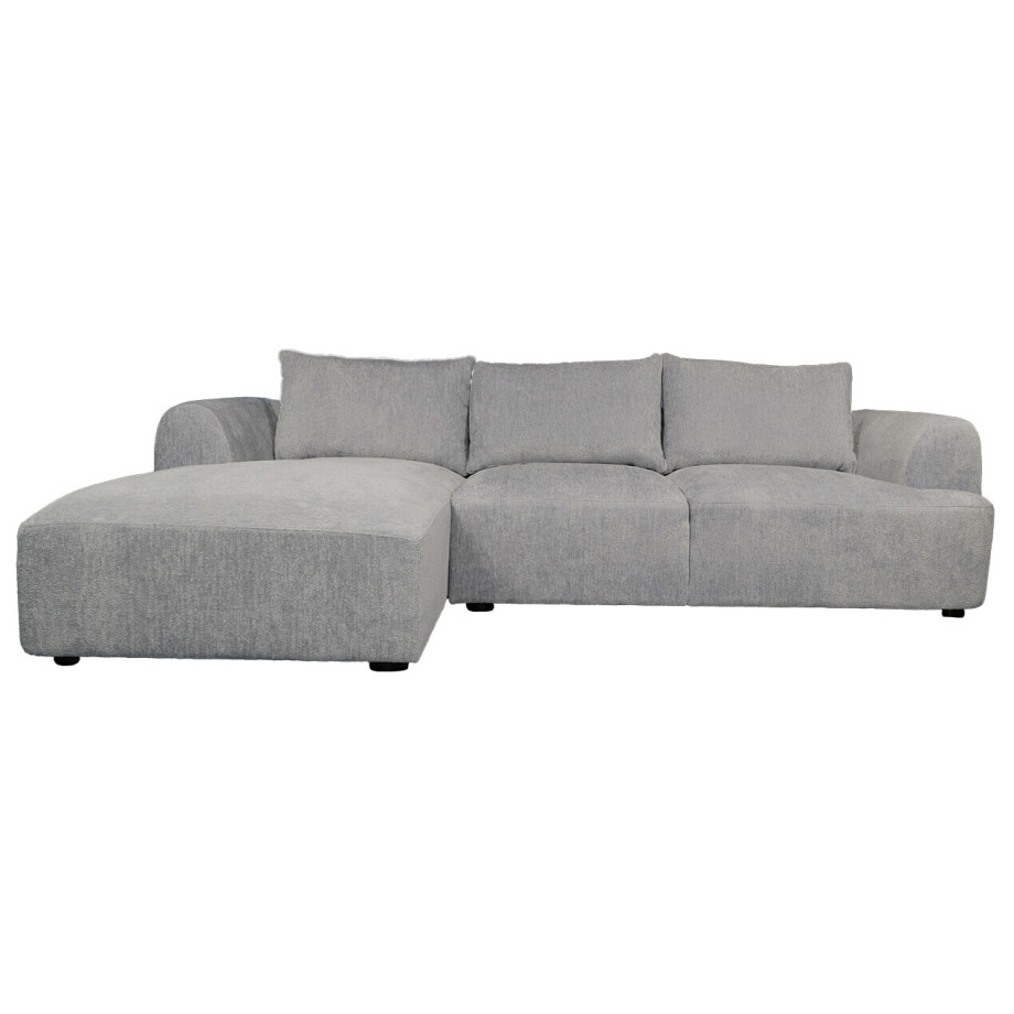 Sohome 2,5-zits Loungebank 'Richard' Links, Chenille, kleur Taupe Sohome 2,5-zits Loungebank 'Richard' Links, Chenille, kleur Taupe afbeelding 1