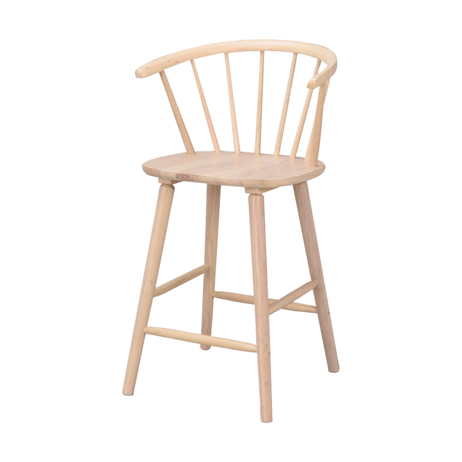 Carmen houten barkruk whitewash - 65 cm Carmen houten barkruk whitewash - 65 cm afbeelding 1