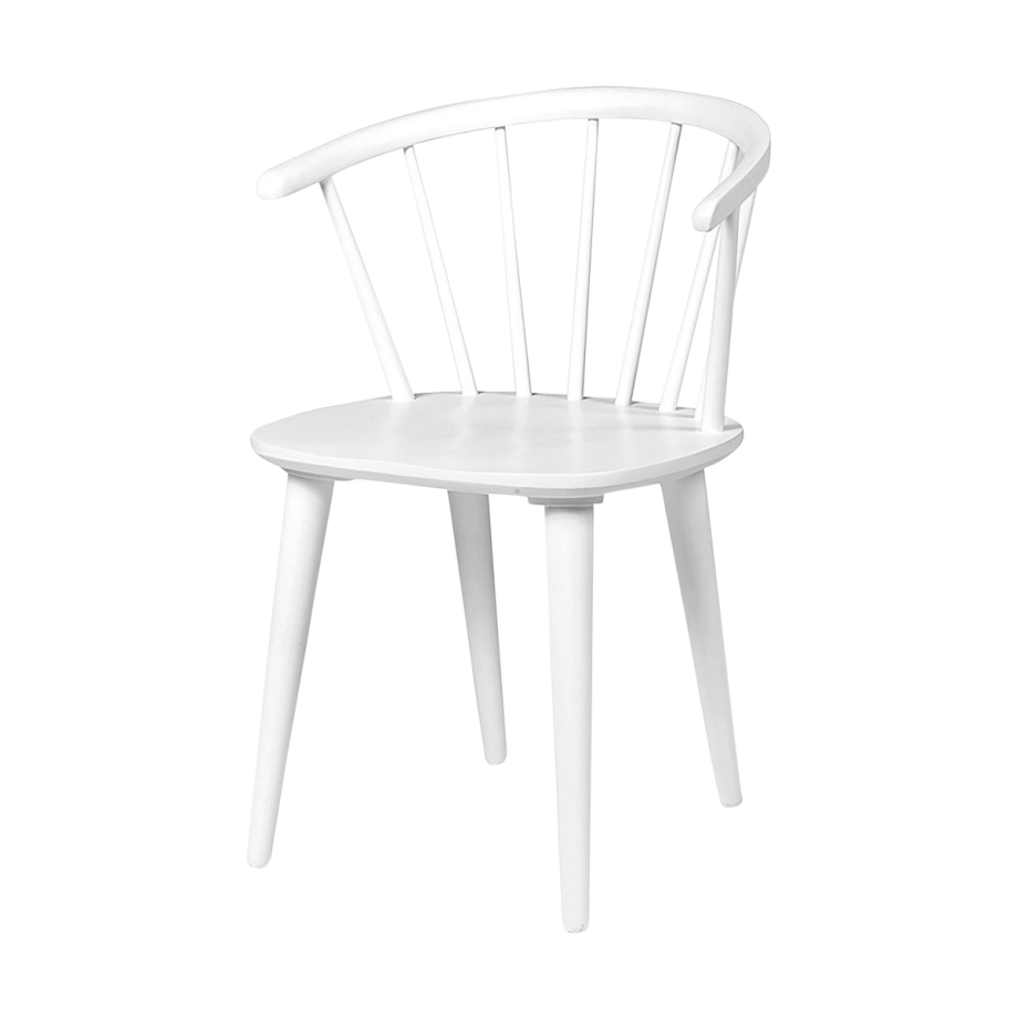 Carmen houten spijlenstoel wit Carmen houten spijlenstoel wit afbeelding 1
