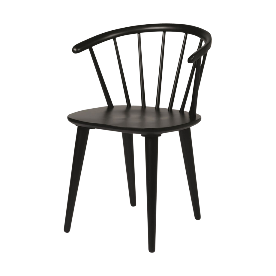 Carmen houten spijlenstoel zwart Carmen houten spijlenstoel zwart afbeelding 1