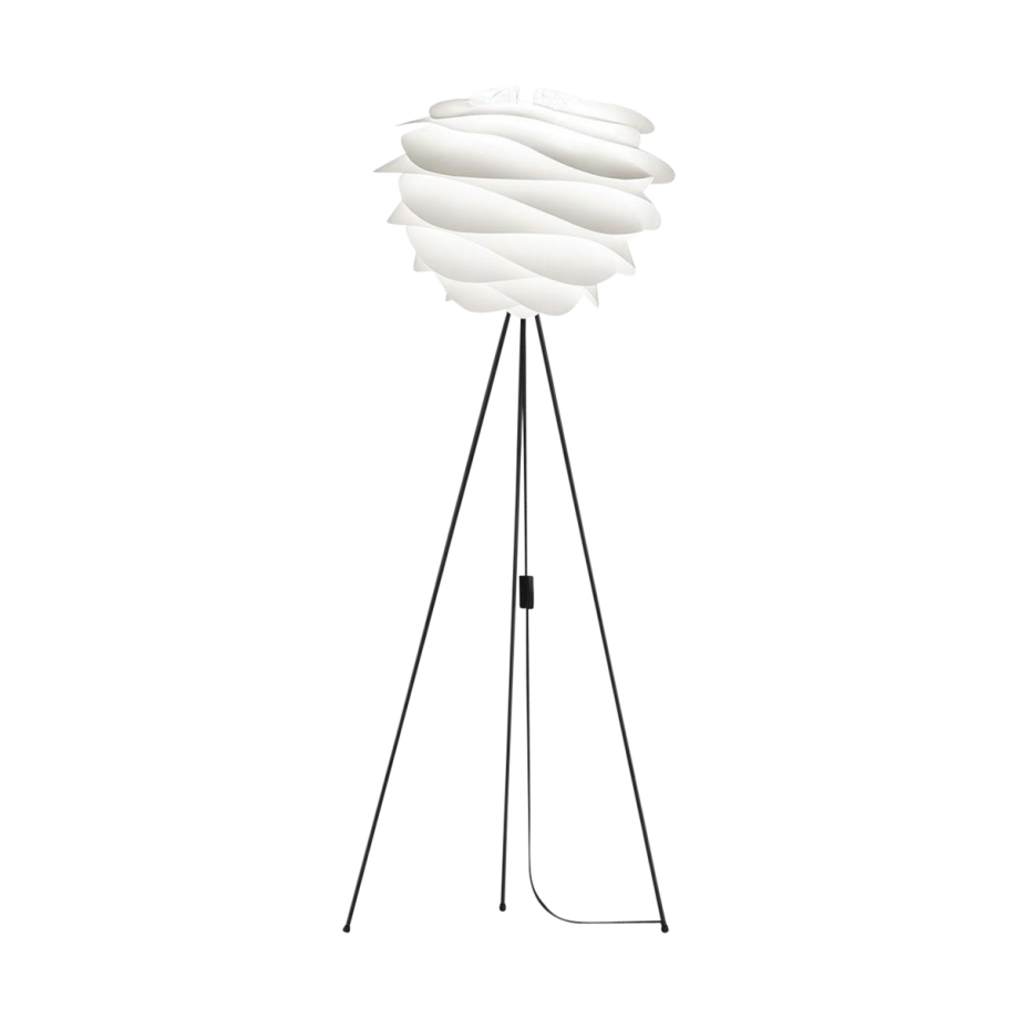 Carmina Medium vloerlamp white - met vloer tripod zwart - Ø 48 cm afbeelding 1