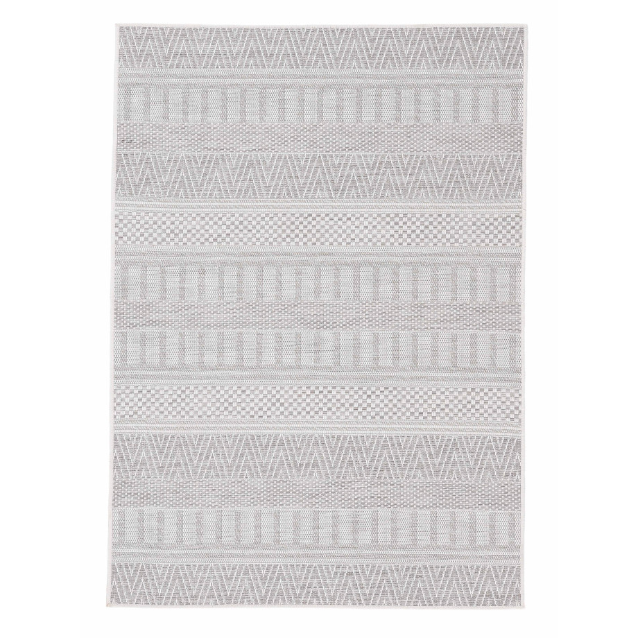 carpetfine Vloerkleed Boho 100 robust vlakweefsel, sisal look, uv-bestendig, buitenruimte afbeelding 1