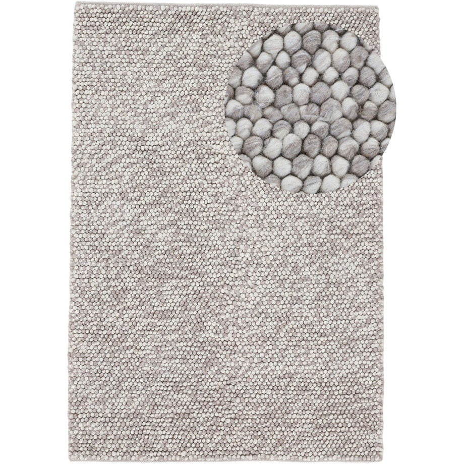 carpetfine Vloerkleed Calo Handgeweven tapijt, uni kleuren, gemeleerd, handgeweven, 70% wol afbeelding 1