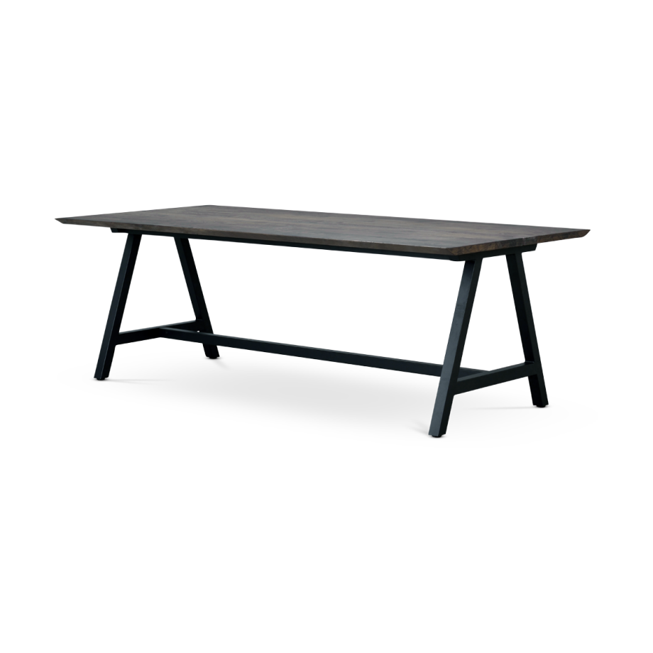 Carradale verlengbare houten eettafel donker eiken - 220 x 100 cm Carradale verlengbare houten eettafel donker eiken - 220 x 100 cm afbeelding 1