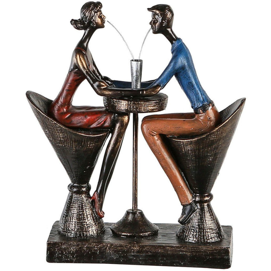 Casablanca by Gilde Decoratief figuur Sculptuur 'Table for two' (1 stuk) afbeelding 1