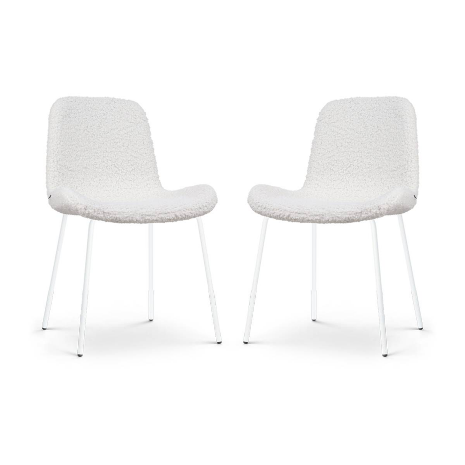 Set van 2 eetkamerstoelen Nora-Fé teddy | Nolon Set van 2 eetkamerstoelen Nora-Fé teddy | Nolon afbeelding 1