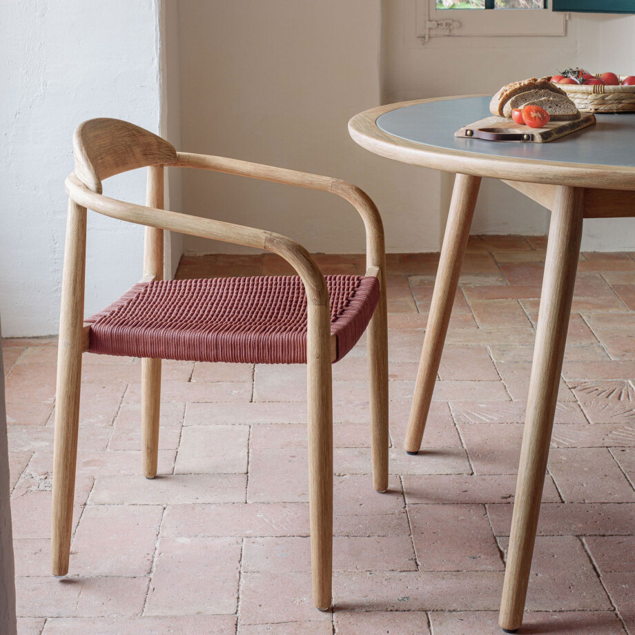 Kave Home Tuin / Eetkamerstoel 'Nina', kleur Terracotta afbeelding 1