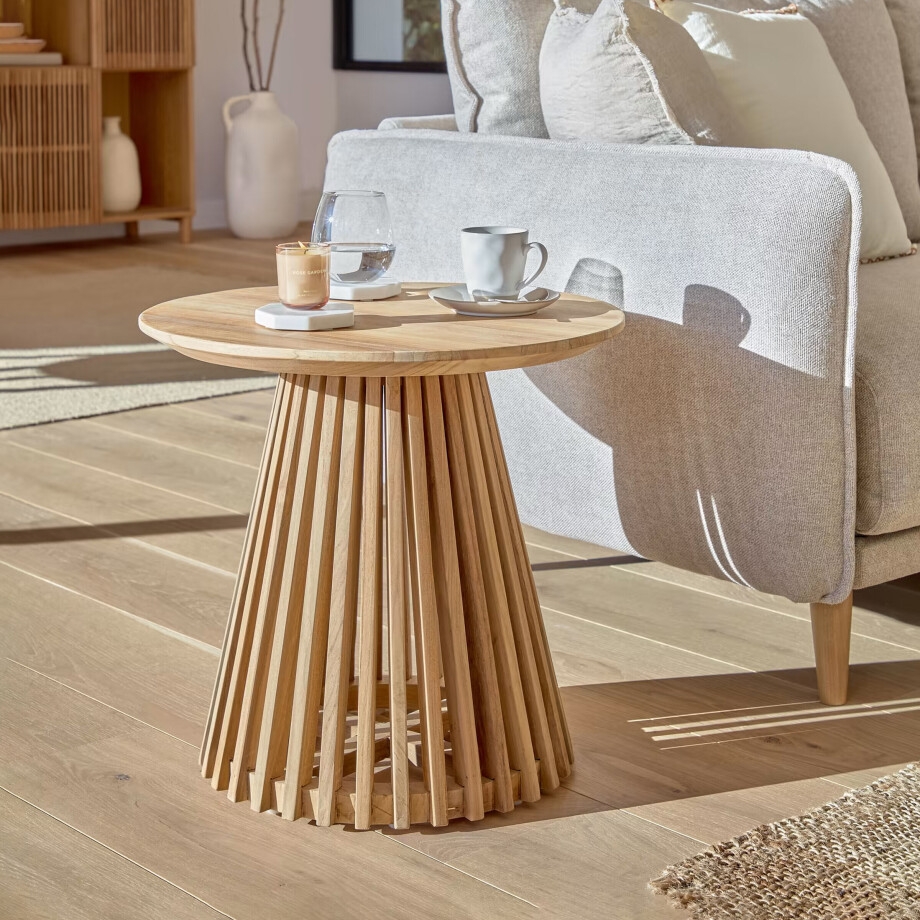 Kave Home Bijzettafel 'Jeanette' 50cm, kleur Teak afbeelding 1