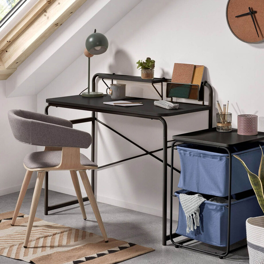 Kave Home Bureau 'Foreman', kleur Zwart afbeelding 1