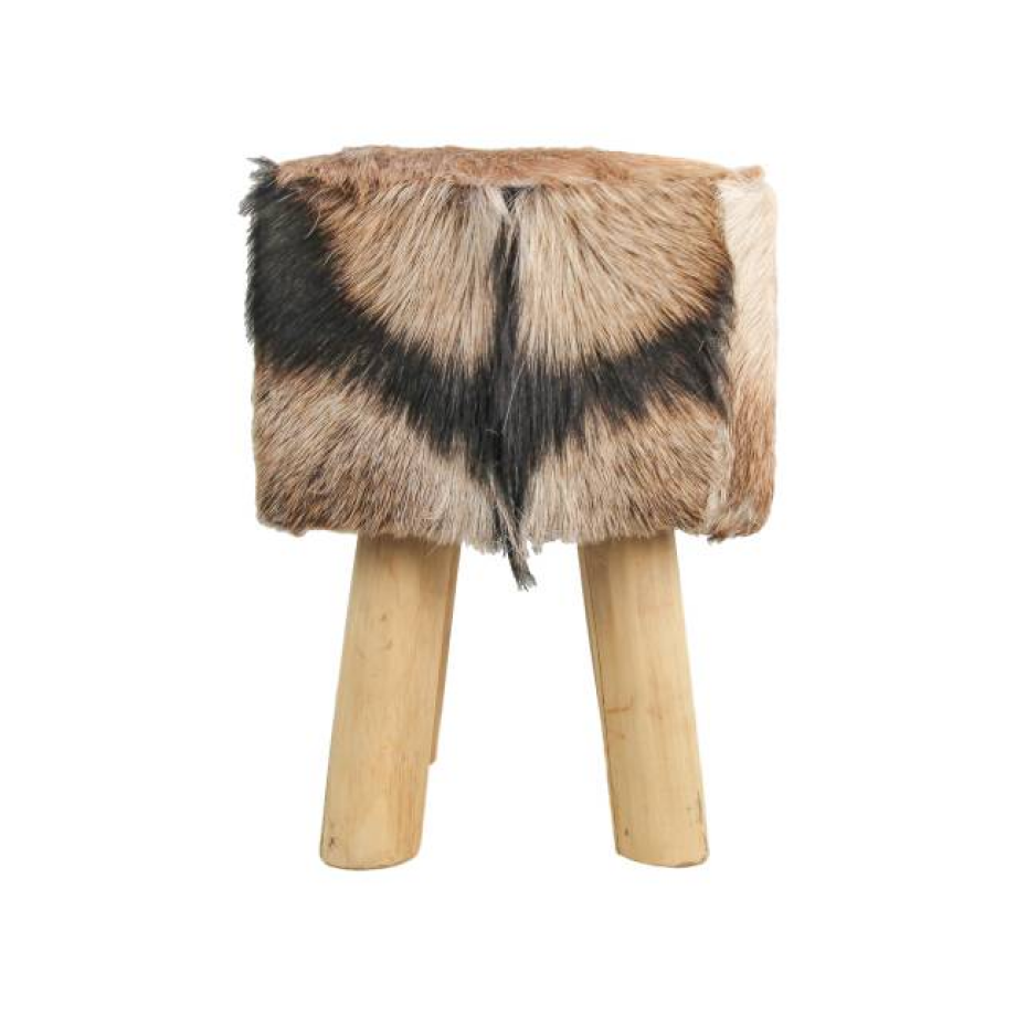 Vierkante Kruk Geitenhuid | HSM Collection afbeelding 1
