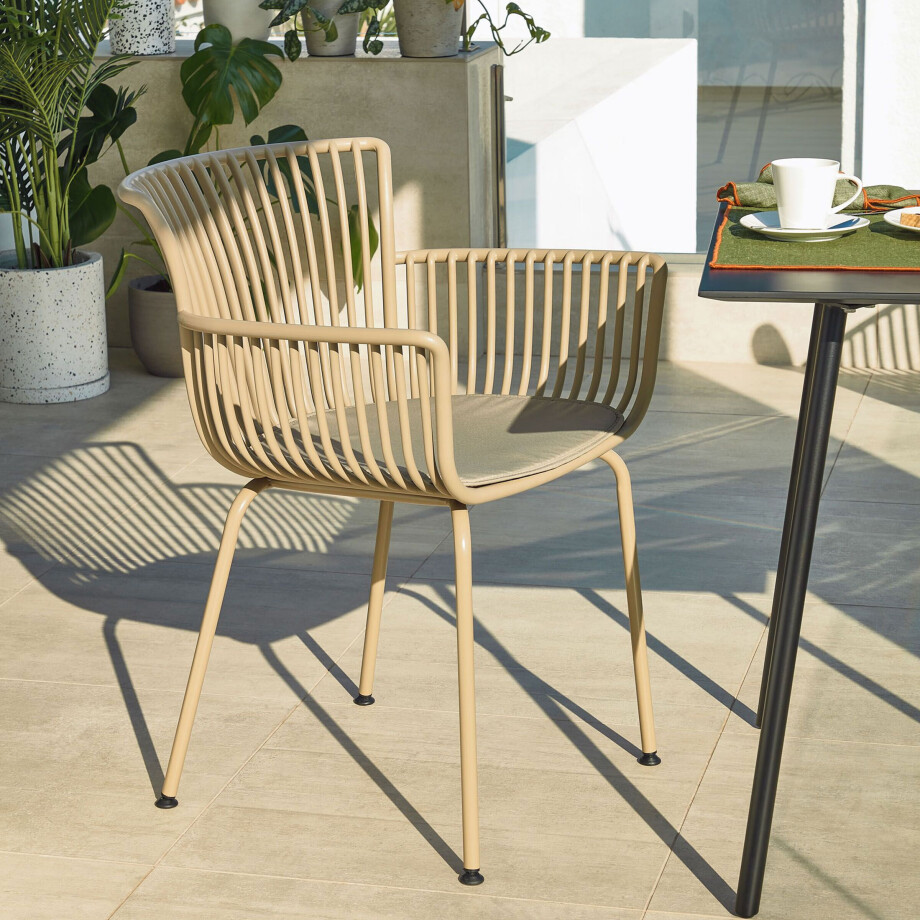 Kave Home Tuinstoel 'Surpika', kleur Beige Kave Home Tuinstoel 'Surpika', kleur Beige afbeelding 1