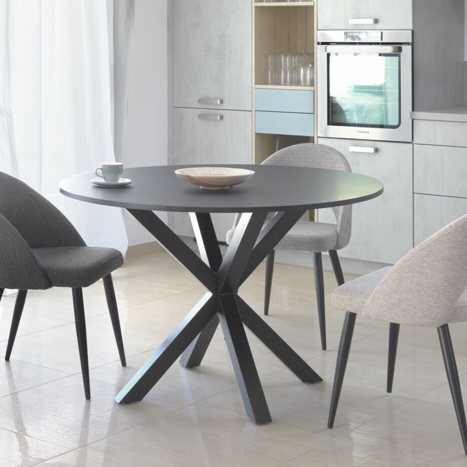 Kave Home Ronde Eettafel 'Argo' 120cm, kleur Zwart afbeelding 1