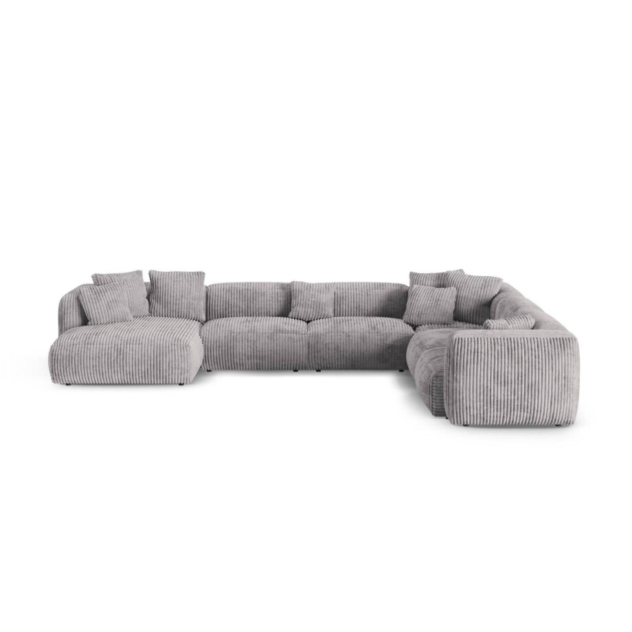 Modulaire hoekbank Martina rechts ribstof | Micadoni Home afbeelding 1