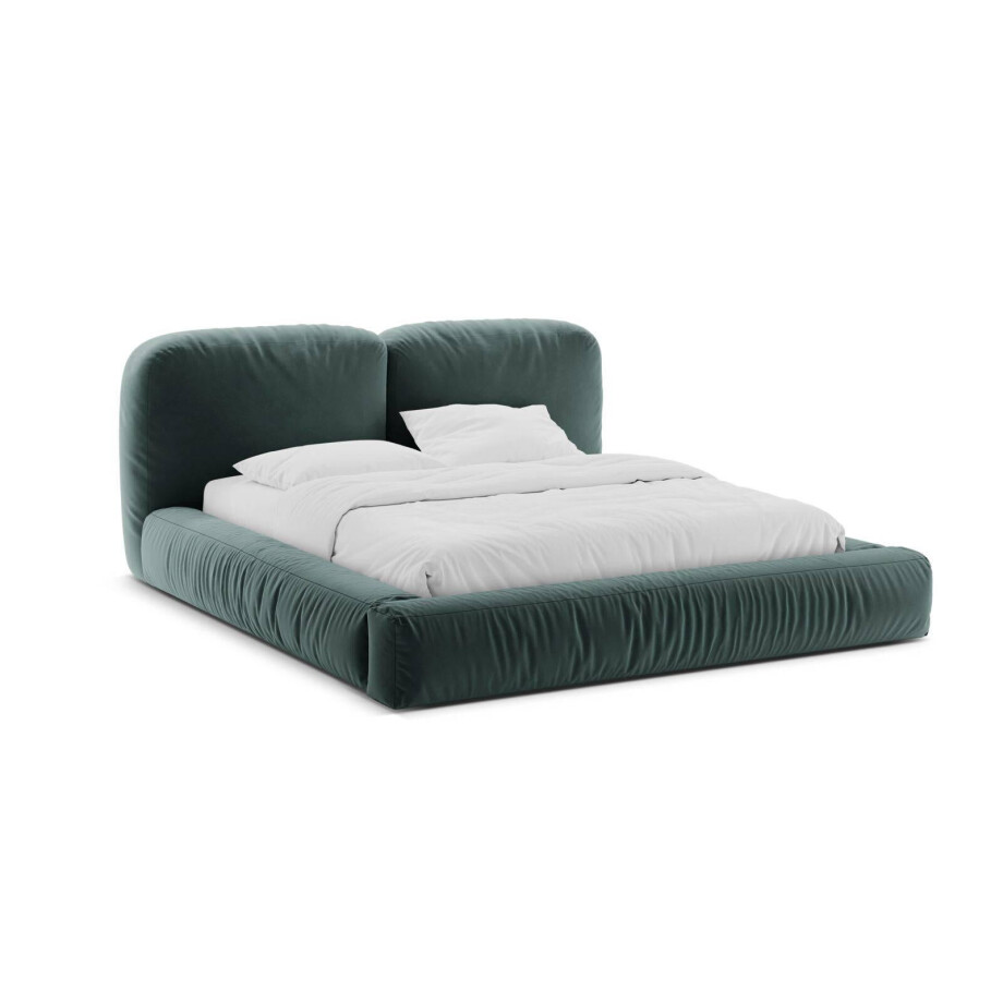 Bedframe Martina velvet 140 x 200 met opbergruimte | Micadoni Home afbeelding 1
