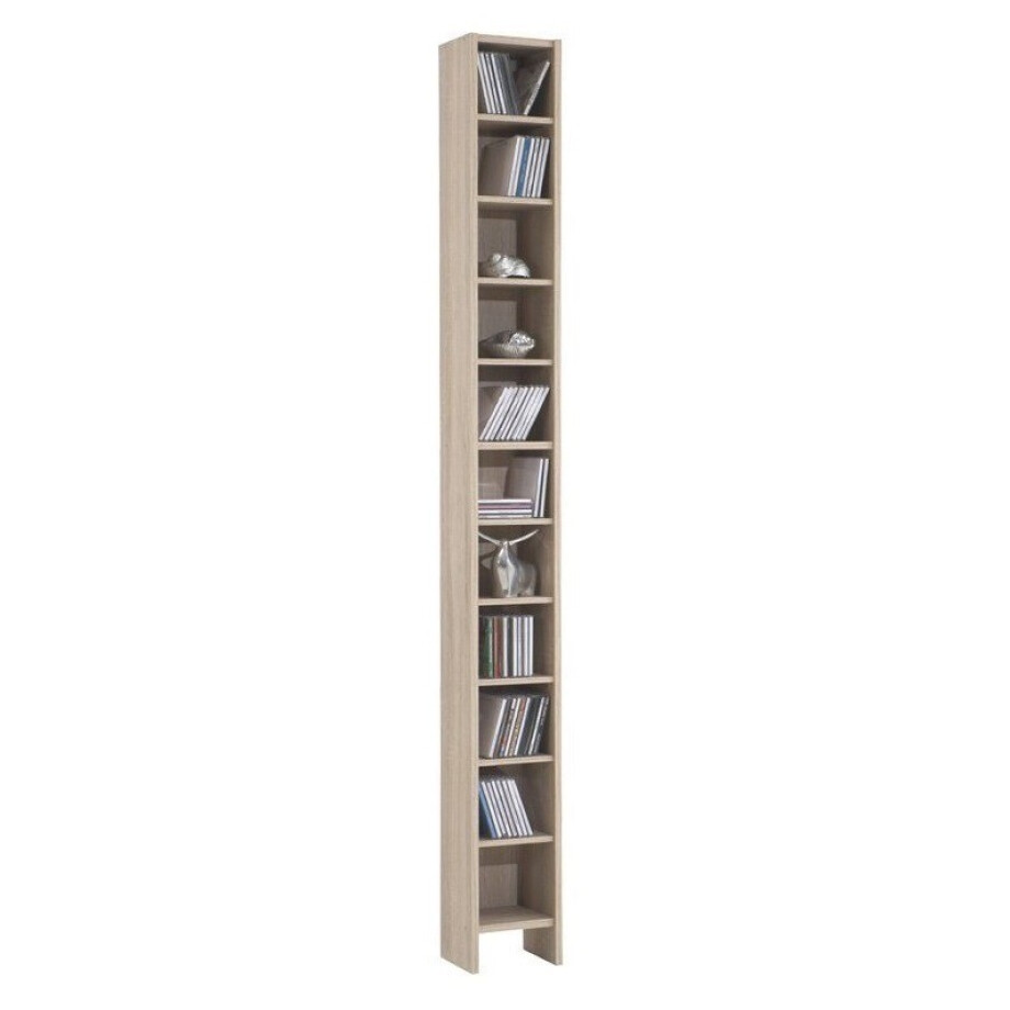 CD DVD Kast 185 cm hoog in eiken CD DVD Kast 185 cm hoog in eiken afbeelding 1