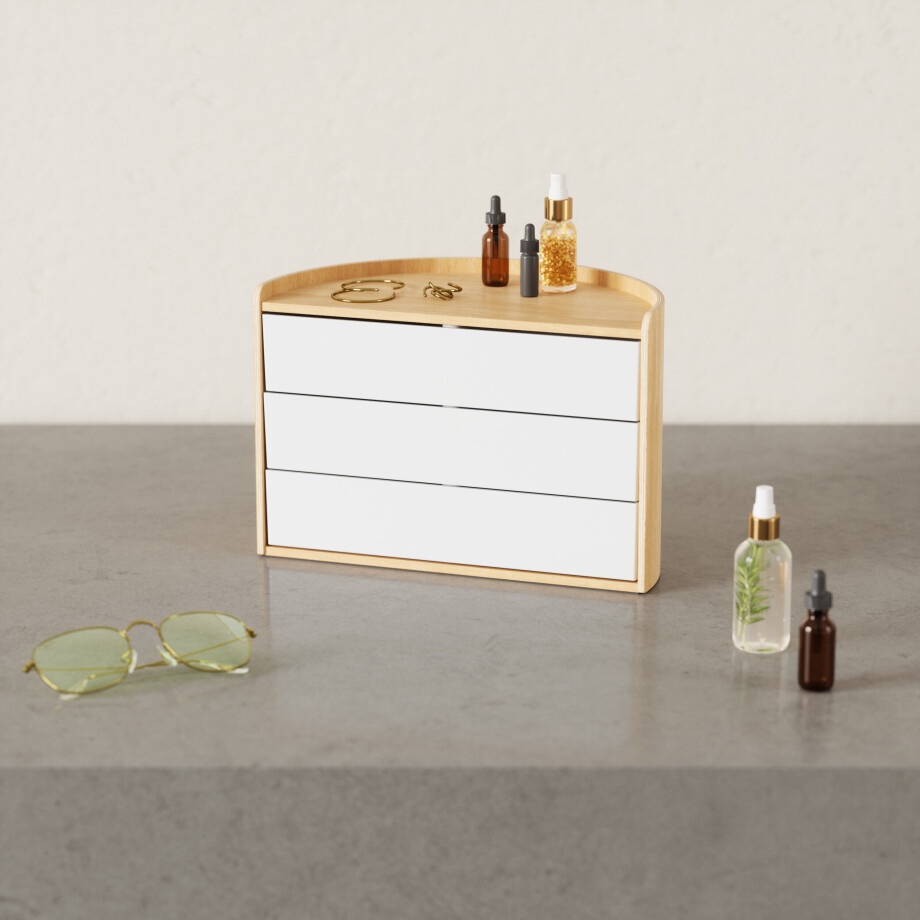 Umbra Sieradendoos 'Moona' kleur Wit/Naturel afbeelding 1