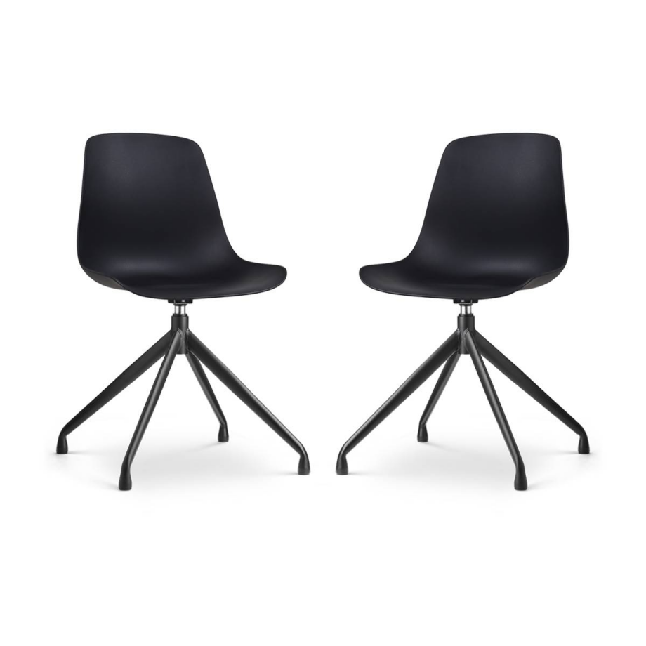 Set van 2 eetkamerstoelen Nola-Pip draaibaar | Nolon Set van 2 eetkamerstoelen Nola-Pip draaibaar | Nolon afbeelding 1