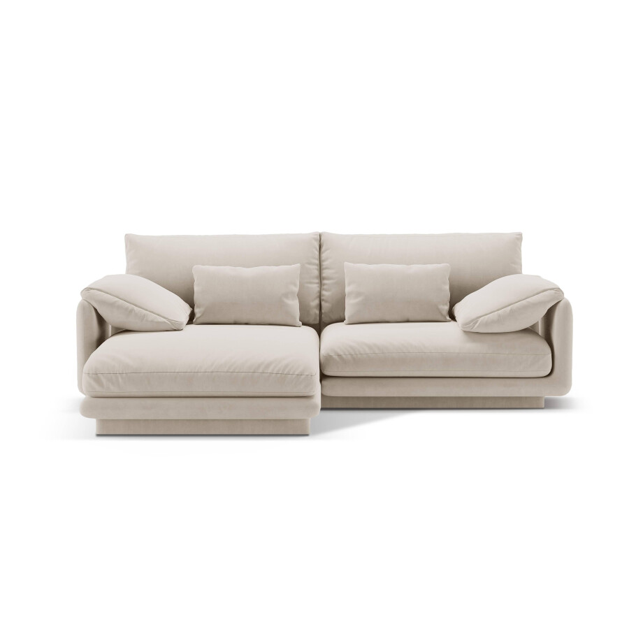 3-zits hoekbank Torino links velvet | Micadoni afbeelding 1