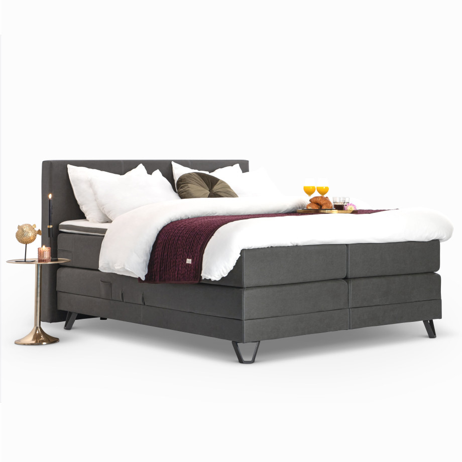 Sohome Boxspring Excellent-Charcoal-160 x 200 cm-Vlak afbeelding 1
