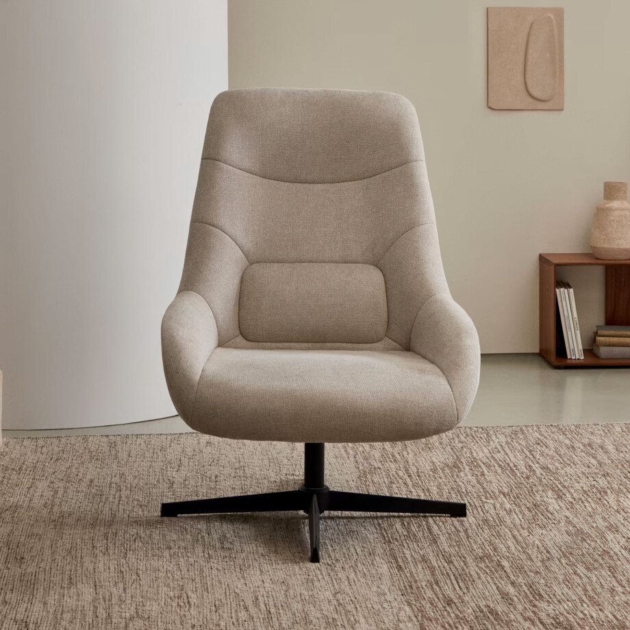 Kave Home Draaifauteuil 'Celida' kleur Beige Kave Home Draaifauteuil 'Celida' kleur Beige afbeelding 1