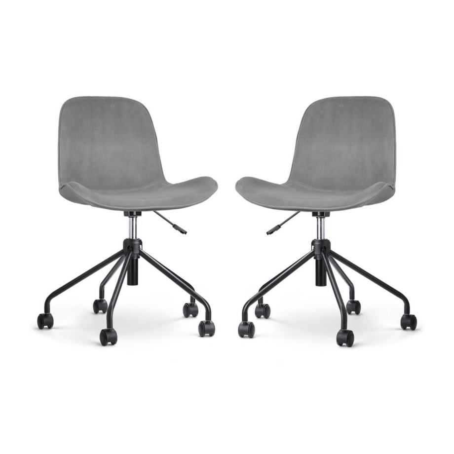 Set van 2 bureaustoelen Nout-Fé velvet | Nolon Set van 2 bureaustoelen Nout-Fé velvet | Nolon afbeelding 1