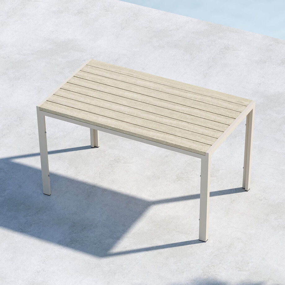 Nohr Tuintafel 'Cherice' 140 x 80cm, kleur Beige afbeelding 1