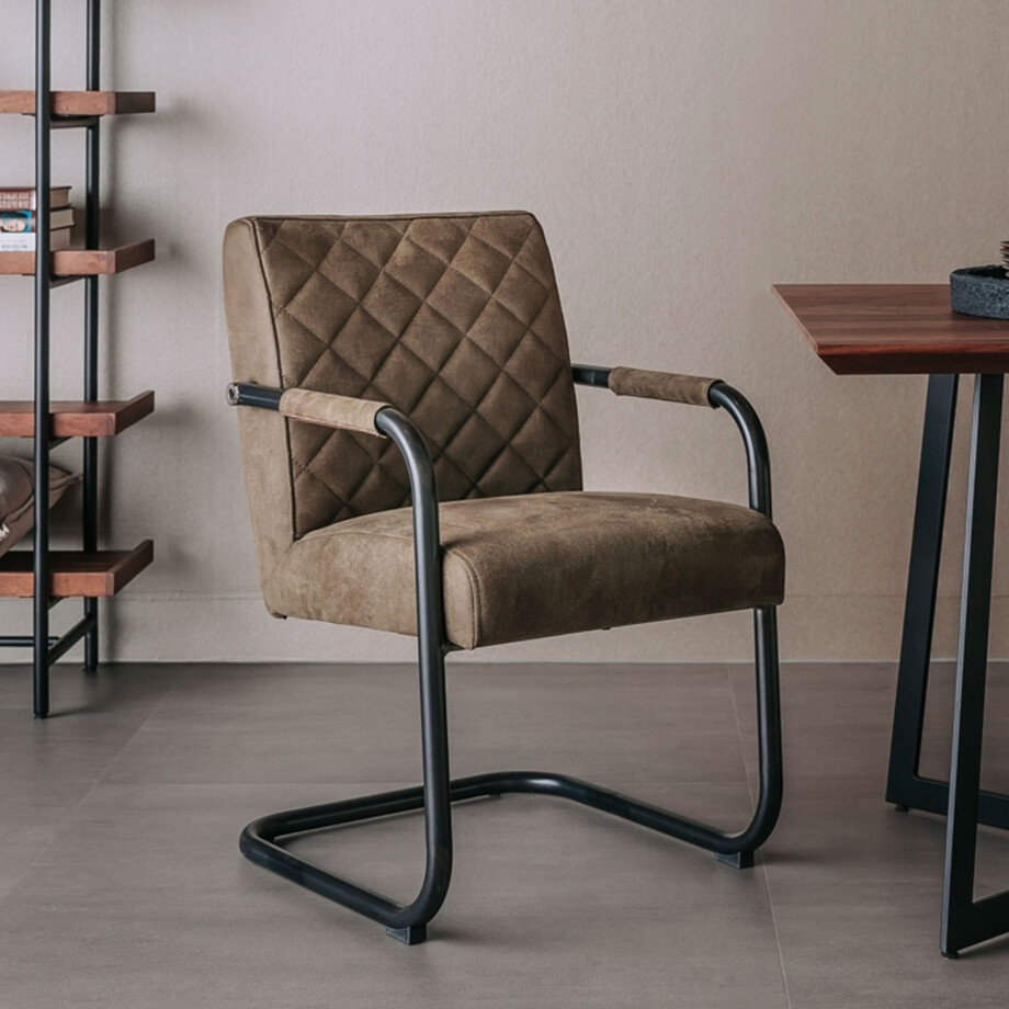 Tower Living Eetkamerstoel 'Civo' PU, kleur Groen Tower Living Eetkamerstoel 'Civo' PU, kleur Groen afbeelding 1