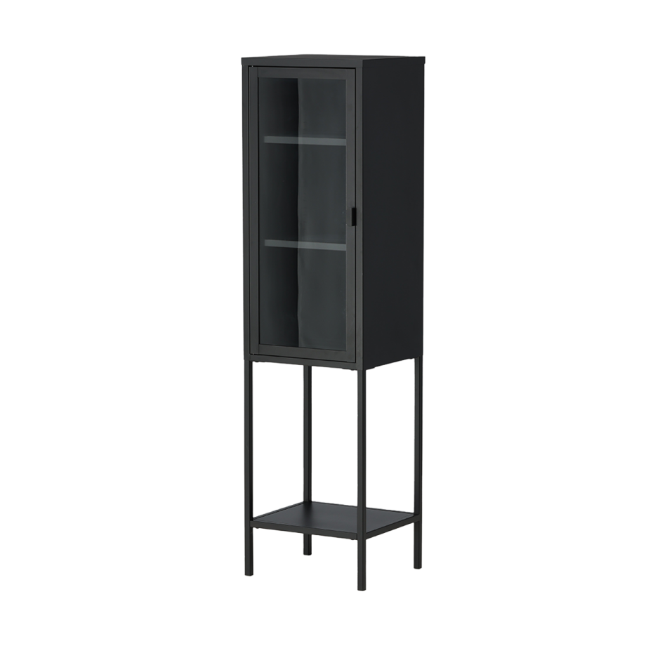 Claes metalen vitrinekast zwart - 40,5 x 150 cm Claes metalen vitrinekast zwart - 40,5 x 150 cm afbeelding 1
