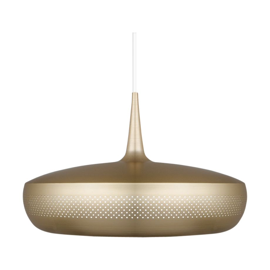 Clava Dine hanglamp brushed brass - met koordset wit - Ø 43 cm Clava Dine hanglamp brushed brass - met koordset wit - Ø 43 cm afbeelding 1