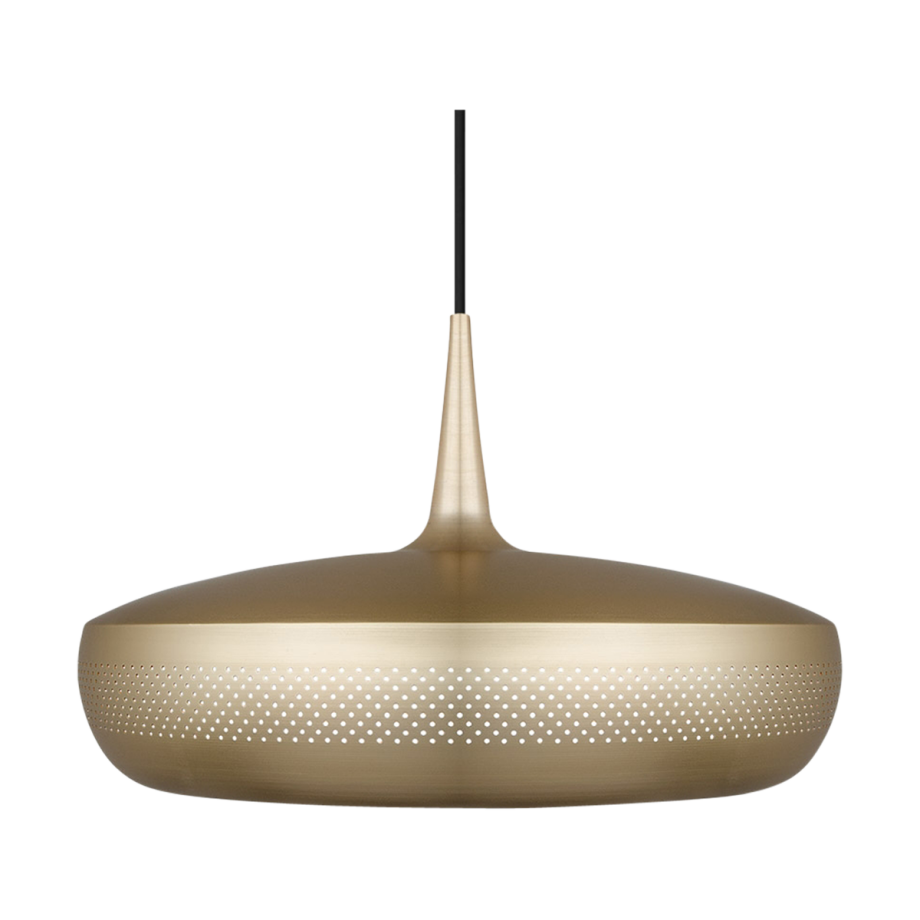 Clava Dine hanglamp brushed brass - met koordset zwart - Ø 43 cm Clava Dine hanglamp brushed brass - met koordset zwart - Ø 43 cm afbeelding 1