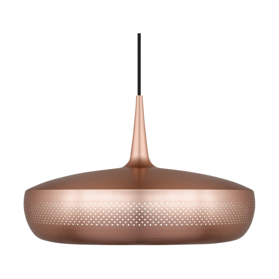 Clava Dine hanglamp brushed copper - met koordset zwart - Ø 43 cm Clava Dine hanglamp brushed copper - met koordset zwart - Ø 43 cm afbeelding 1