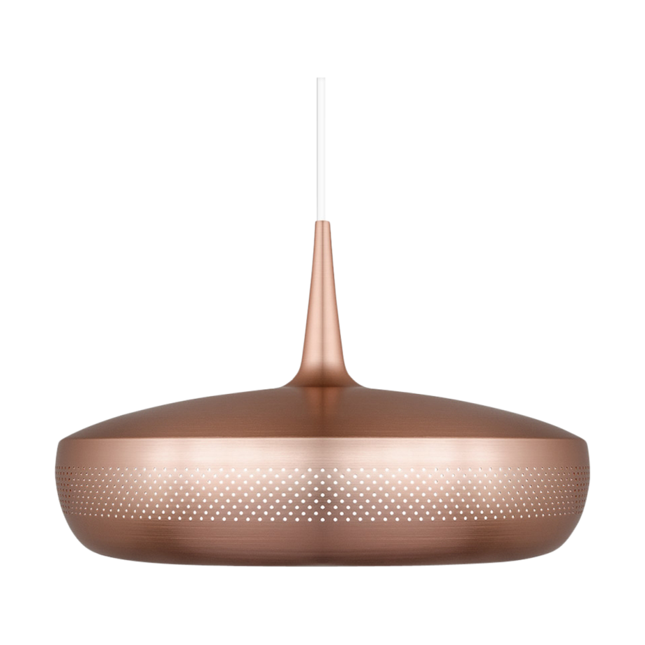 Clava Dine hanglamp brushed copper - met koordset wit - Ø 43 cm Clava Dine hanglamp brushed copper - met koordset wit - Ø 43 cm afbeelding 1
