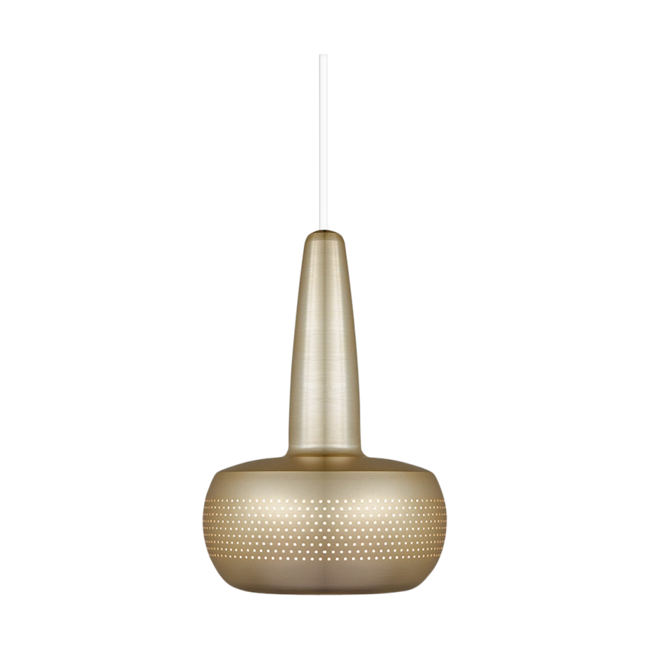Clava hanglamp brushed brass - met koordset wit - Ø 21,5 cm afbeelding 1