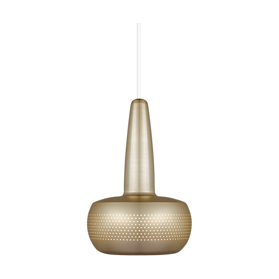 Clava hanglamp brushed brass - met koordset wit - Ø 21,5 cm Clava hanglamp brushed brass - met koordset wit - Ø 21,5 cm afbeelding 1