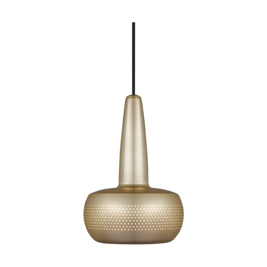 Clava hanglamp brushed brass - met koordset zwart - Ø 21,5 cm afbeelding 1
