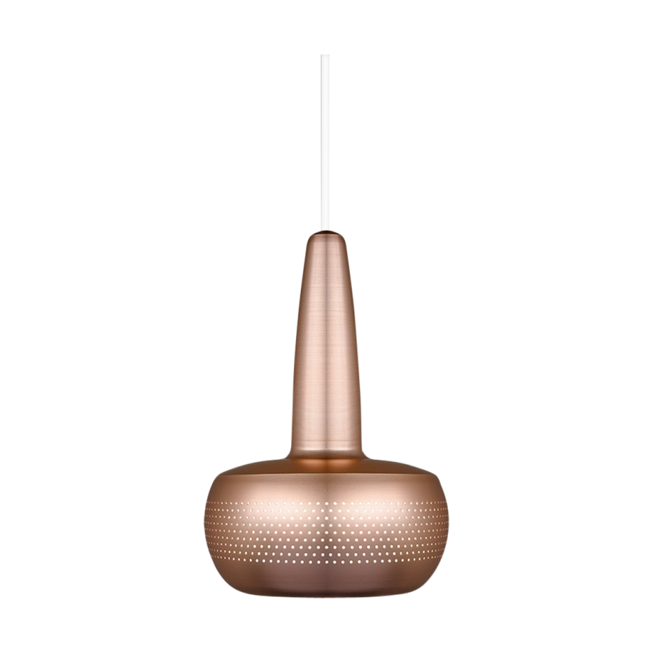 Clava hanglamp brushed copper - met koordset wit - Ø 21,5 cm Clava hanglamp brushed copper - met koordset wit - Ø 21,5 cm afbeelding 1