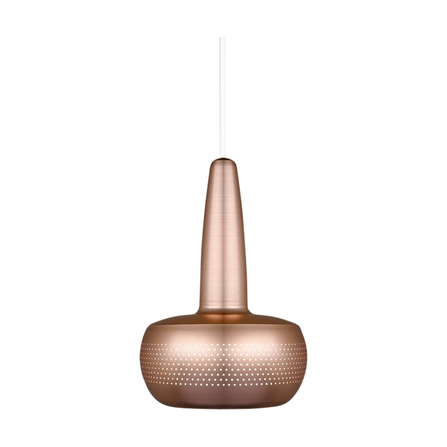 Clava hanglamp brushed copper - met koordset wit - Ø 21,5 cm afbeelding 1