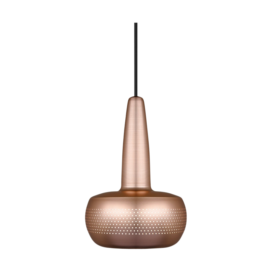 Clava hanglamp brushed copper - met koordset zwart - Ø 21,5 cm Clava hanglamp brushed copper - met koordset zwart - Ø 21,5 cm afbeelding 1