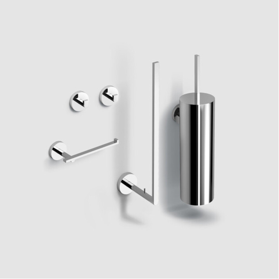 Clou Flat Toilet Accessoireset - 4-delig - chroom CL/09.02099.29.01 afbeelding 1