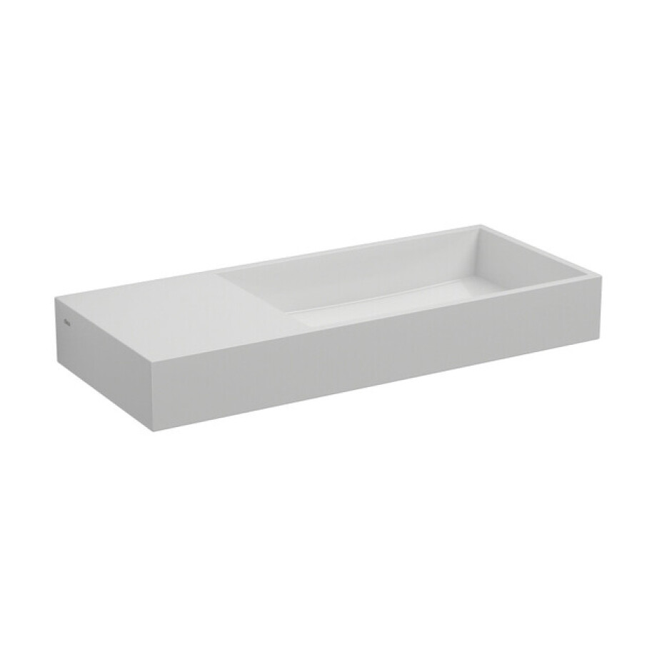 Clou Mini Wash Me fontein 56x24cm links mineraalsteen Wit CL/03.08234 Clou Mini Wash Me fontein 56x24cm links mineraalsteen Wit CL/03.08234 afbeelding 1