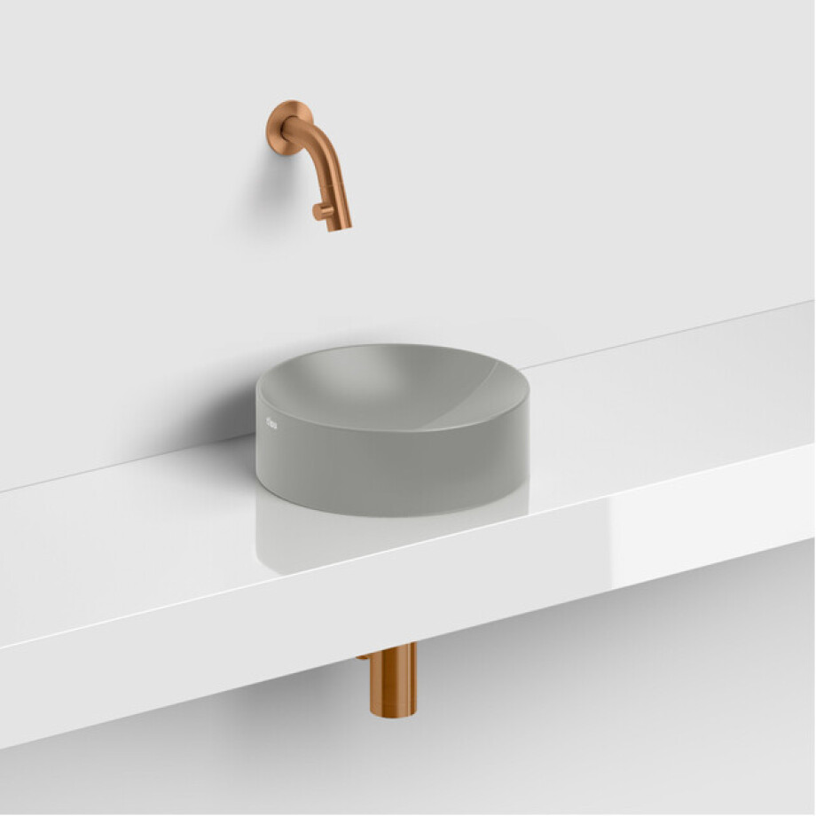 Clou Vale fontein 22cm Keramiek rond zonder kranenbank mat grijs CL/03.32164 Clou Vale fontein 22cm Keramiek rond zonder kranenbank mat grijs CL/03.32164 afbeelding 1