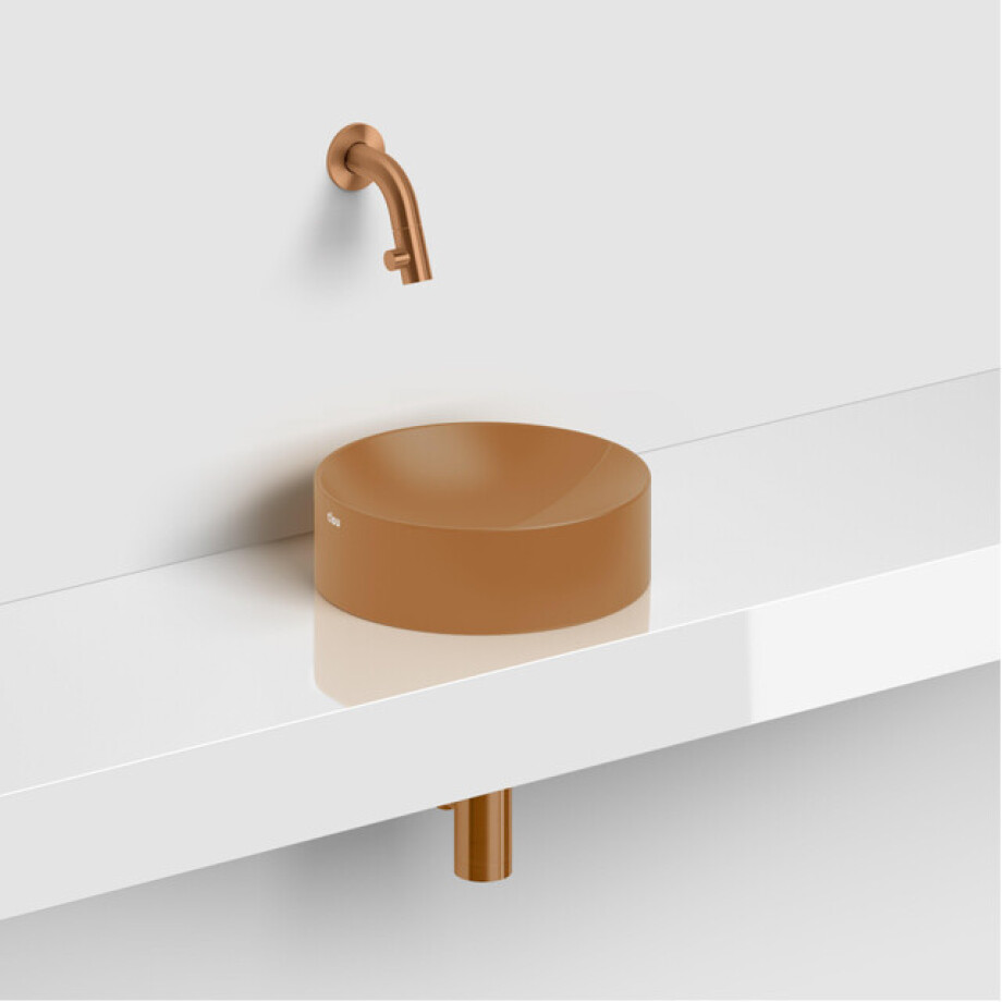 Clou Vale fontein 22cm Keramiek rond zonder kranenbank mat italiaans zand CL/03.36164 afbeelding 1