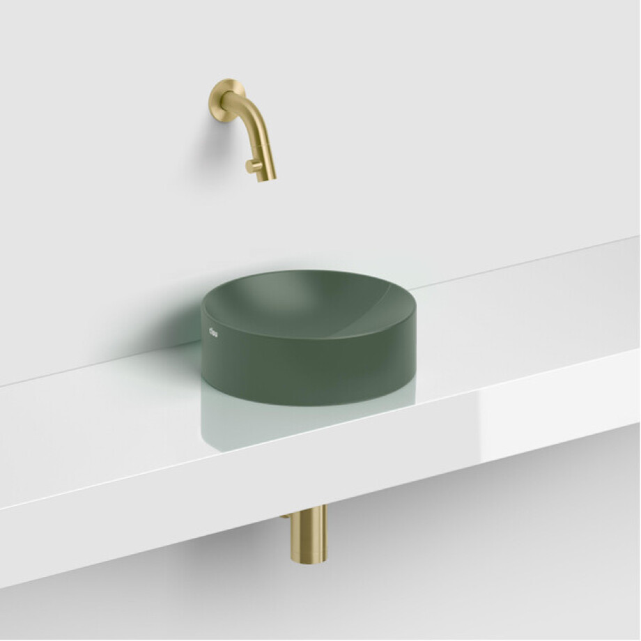 Clou Vale fontein 22cm Keramiek rond zonder kranenbank mat pijnboom groen CL/03.42164 Clou Vale fontein 22cm Keramiek rond zonder kranenbank mat pijnboom groen CL/03.42164 afbeelding 1