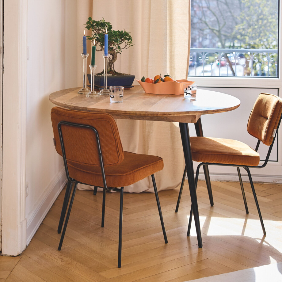 Artistiq Ronde Eettafel 'Colbi' Mangohout, 120cm Artistiq Ronde Eettafel 'Colbi' Mangohout, 120cm afbeelding