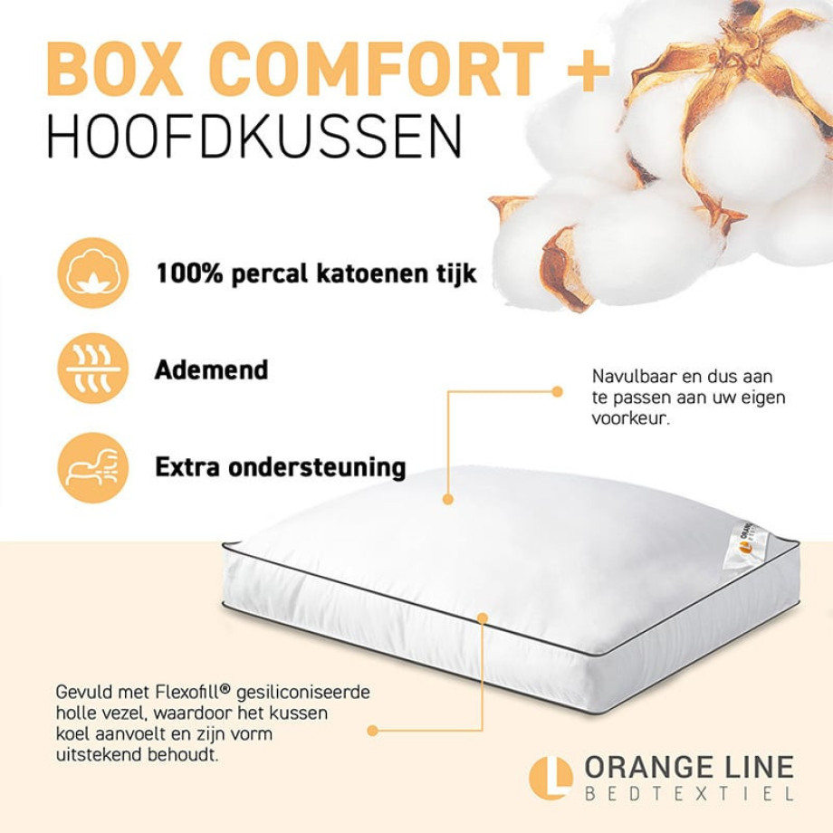 Hoofdkussen Box - Comfort Plus - Geschikt Voor - Dekbed-Discounter.nl afbeelding 1