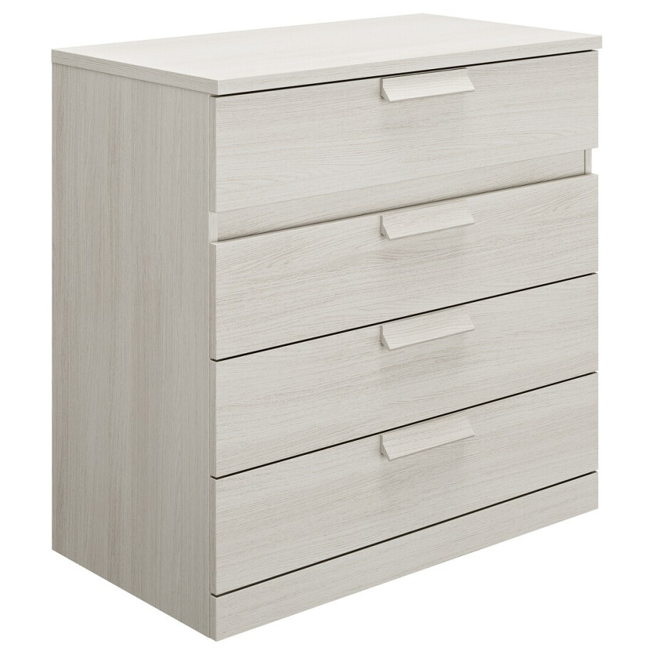 Commode Cyrus 81 cm hoog in gekalkte esdoorn Commode Cyrus 81 cm hoog in gekalkte esdoorn afbeelding