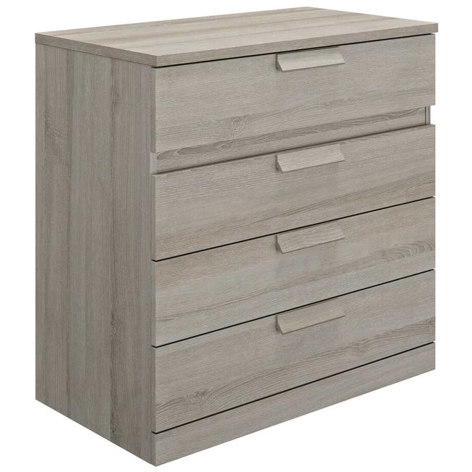 Commode Cyrus 81 cm hoog in grijs eiken afbeelding 1
